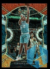2020-21 Select VERNON CAREY JR. Rookie Concourse #92 Red White Orange Shimmer